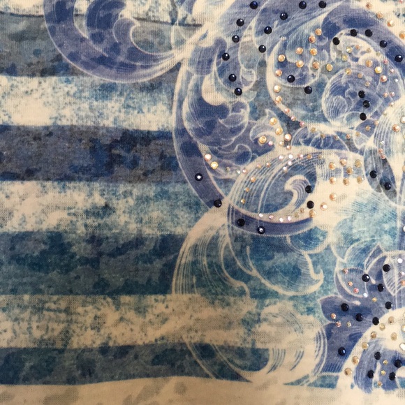 CJ Banks 1X short sleeved Tee blue almost new - Picture 2 of 3